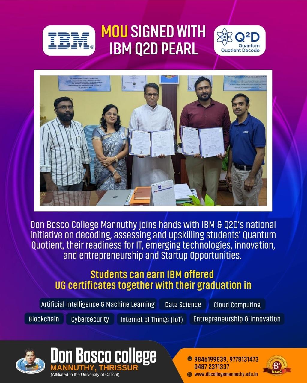 MoU Signing with IBM Q2D Pearl
